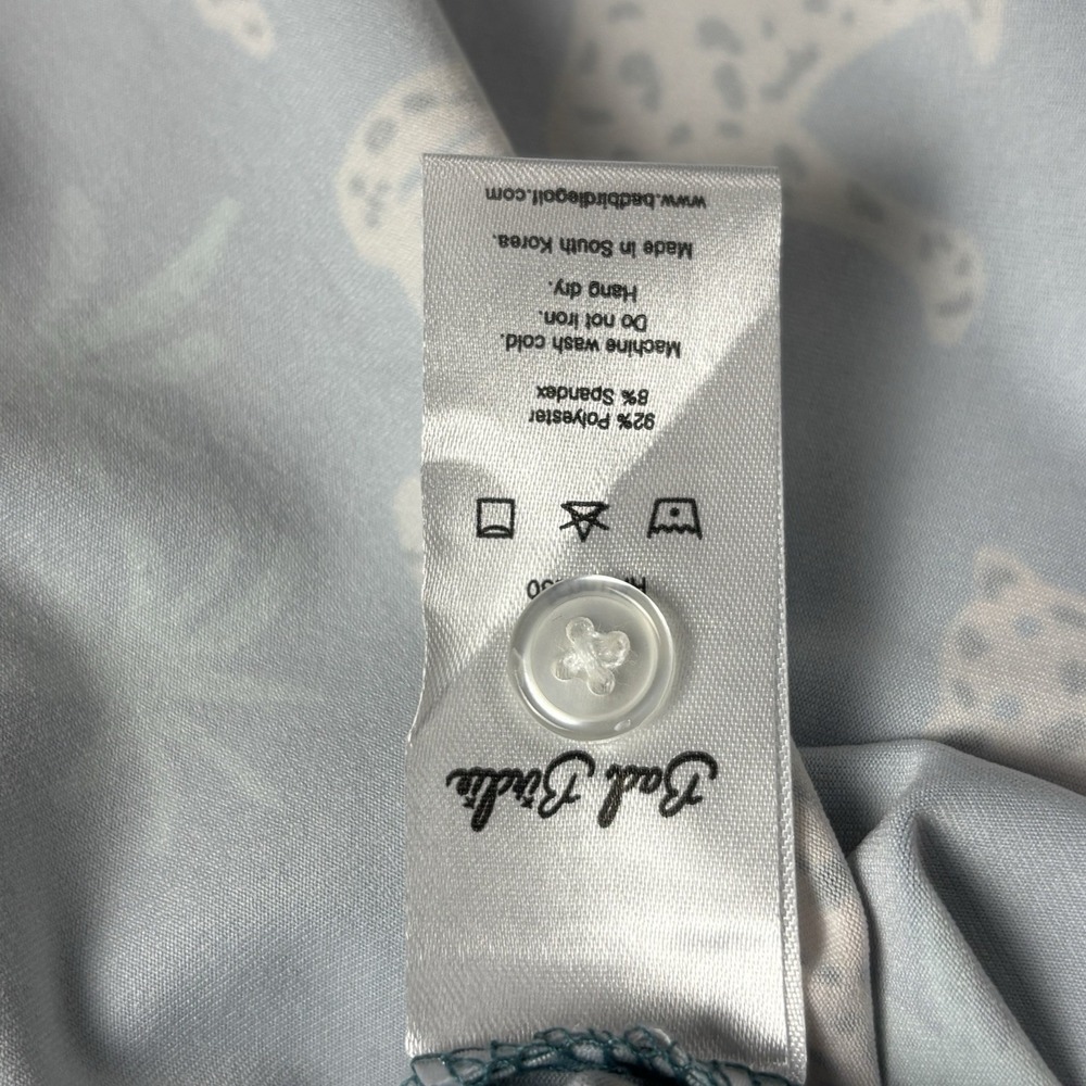 Bad Birdie Polo Shirt Mens Medium Leopard Cheetah Print Golf Stretch Green NWT - Picture 6 of 12